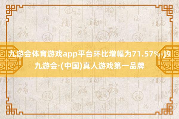 九游会体育游戏app平台环比增幅为71.57%-J9九游会·(中国)真人游戏第一品牌