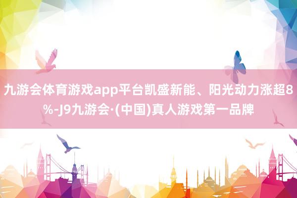 九游会体育游戏app平台凯盛新能、阳光动力涨超8%-J9九游会·(中国)真人游戏第一品牌