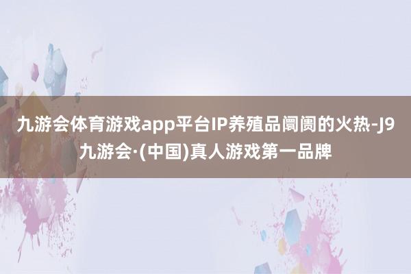 九游会体育游戏app平台IP养殖品阛阓的火热-J9九游会·(中国)真人游戏第一品牌