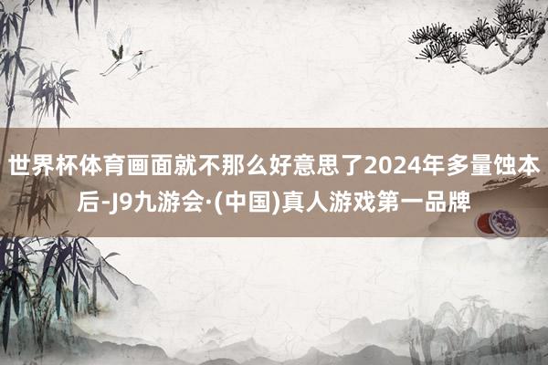 世界杯体育画面就不那么好意思了2024年多量蚀本后-J9九游会·(中国)真人游戏第一品牌